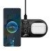 Безжично зарядно устройство Baseus Digital LED, 2в1, Qi, 20W, Черен - 40384