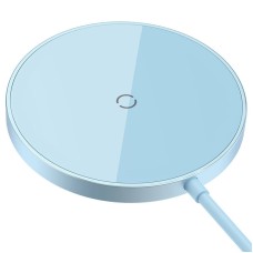 Безжично зарядно устройство Baseus Simple Mini 3, Qi, 15W, Син - 40382
