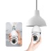 Смарт охранителна камера No brand PST-F1-3MP, 3.0Mp, PTZ, За фасунга E27, Wi-Fi, Tuya Smart, Бял - 91029