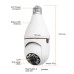 Смарт охранителна камера No brand PST-F1-3MP, 3.0Mp, PTZ, За фасунга E27, Wi-Fi, Tuya Smart, Бял - 91029