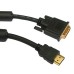 Кабел DeTech HDMI - DVI, 10m, Ферит, Черен, HQ - 18192