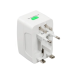Универсален преходник - зарядно No brand, 2xUSB, 1.0A, EU/US/UK/AU към EU/US/UK/AU, 220V, Бял - 17708