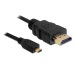 Кабел DeTech HDMI - HDMI Micro, 1,5m, HQ -18079