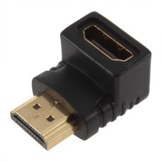 Преходник No brand, HDMI F - HDMI M, Ъглов, Черен - 17121