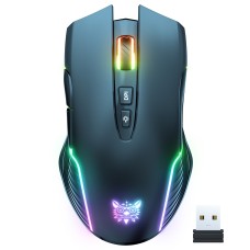 Геймърска мишка Onikuma CW905, Безжична, RGB, 7D, Черен - 770