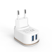 Мрежово зарядно устройство DeTech, DE-15, 5V/3.1A 220V, 2 x USB, Бял - 40095