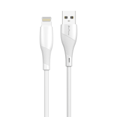 Кабел за данни DeTech DE-44i2, Lightning, 2.0m, Бял - 40268
