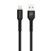 Кабел за данни DeTech DE-C25i, Lightning (iPhone 5/6/7/SE), 1.0m, Черен - 40107
