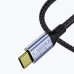 Кабел DeTech, Type-C - Type-C, 100W, 4K, 20GB/s, PD, 2.0m, Черен - 18383