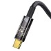 Кабел за данни Baseus Explorer, Type-C, 100W, 1.0m, Черен - 40488