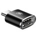 Преходник Baseus Mini, USB F към Type-C, OTG, Черен - 40397