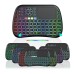 Мини клавиатура No brand M9, USB 2.4GHz, Bluetooth, Микрофон, IR програмируема, Тъчпад, Черен - 13055