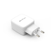 Мрежово зарядно устройство, DeTech, DE-33C, 5V/2.4A, 220V, 2 x USB, С Type-C кабел, 1.0m, Бял - 40102