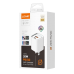 Мрежово зарядно устройство LDNIO A2318C, 20W, 1 x Type-C F, 1 x USB F, PD, QC, С PD Type-C кабел, Бял - 40292