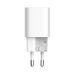Мрежово зарядно устройство LDNIO A2318C, 20W, 1 x Type-C F, 1 x USB F, PD, QC, С Type-C кабел, Бял - 40291
