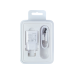 Мрежово зарядно устройство, No brand, 5V/1A, 220V,1 x USB, С Micro USB кабел, Бял - 14860