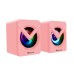 Тонколони Kisonli L-1040, AUX, 2x2.5W, Розов - 22246