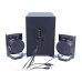 Тонколони Kisonli TM-6000U, Bluetooth, 5W+2x3W, USB, Черен - 22150