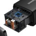Мрежово зарядно устройство Baseus Compact, 20W, 1 x Type-C F, 1 x USB F, Черен - 40415