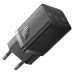 Мрежово зарядно устройство Baseus GaN5 Pro Fast Charger, 40W, 2 x Type-C F, Черен - 40408