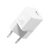 Мрежово зарядно устройство Baseus GaN5S Fast Charger 1C, 20W, 1 x Type-C F, Бял - 40407